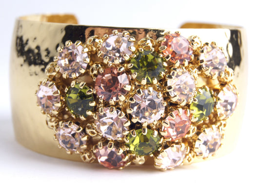 Crystal Dome Bangle Rose Green